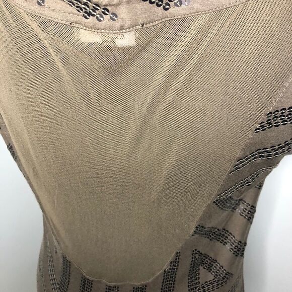 Express green sheer back sequin dress size medium - Picture 7 of 11